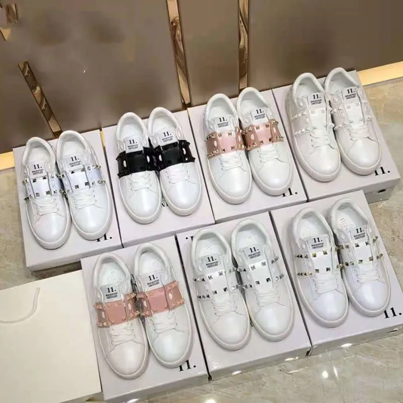 11:11 Lucky Classic Leather Stud Sneakers White/ Studded  Colors