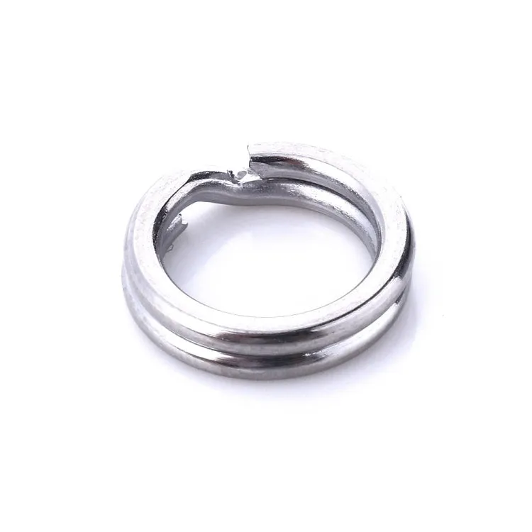 12mm HENGJIA SS010 50 in 1 Stainless Steel Flat Ring Fishing Space Fittings