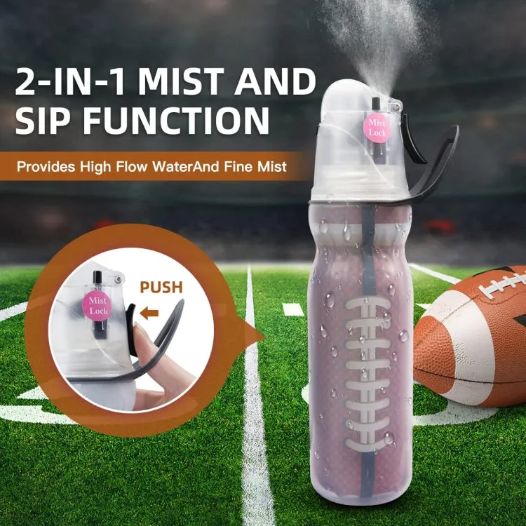 590ml Summer Outdoor Sports Training Spray Cooling Water Cup, Color: Pure White 2-layers