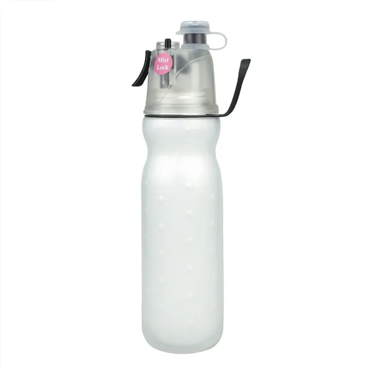 590ml Summer Outdoor Sports Training Spray Cooling Water Cup, Color: Pure White 2-layers