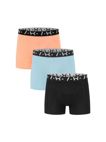 AB Lifestyle AB Lifestyle 3-Pack Boxershorts - Papayapunch/Skyblue/Black