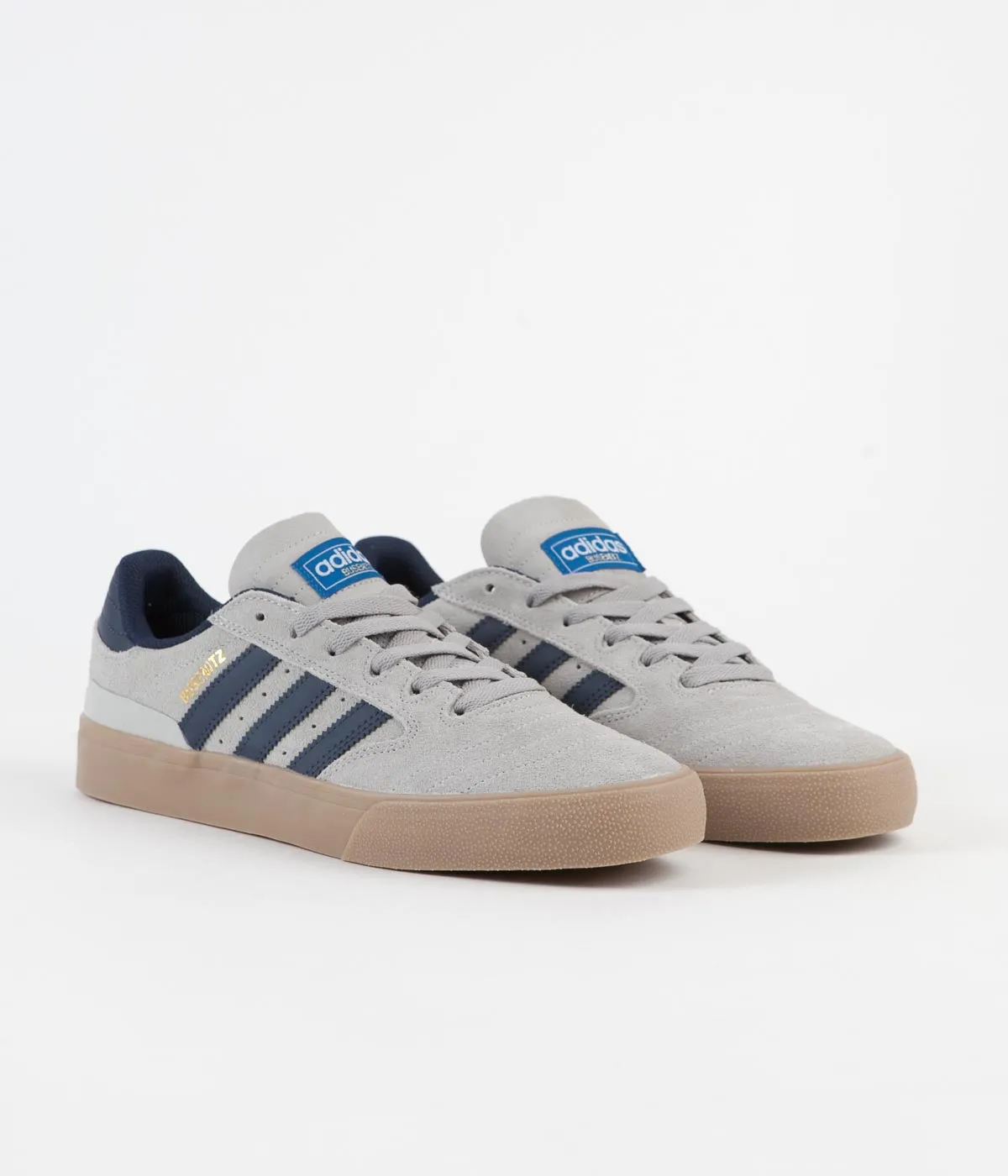 Adidas Busenitz Vulc II Shoes - Grey Two / Collegiate Navy / Gum4