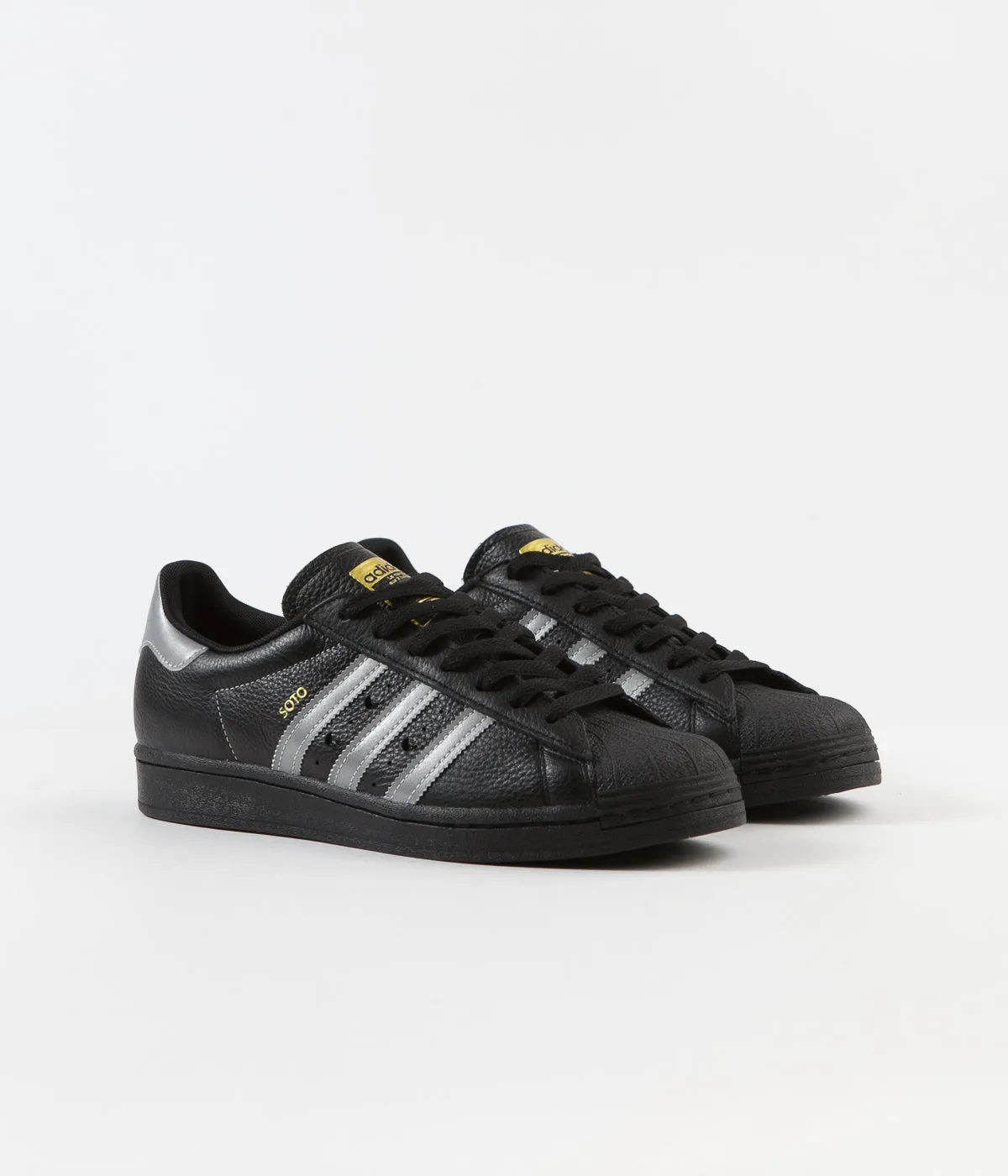 Adidas Superstar ADV 'Soto' Shoes - Core Black / Silver Metallic / Gold Metallic