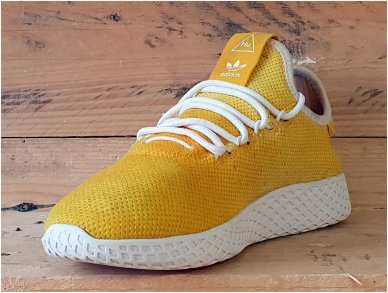 Adidas Tennis HU Pharrell Low Trainers UK4/US4.5/EU36.5 DA9617 Holi Yellow/White