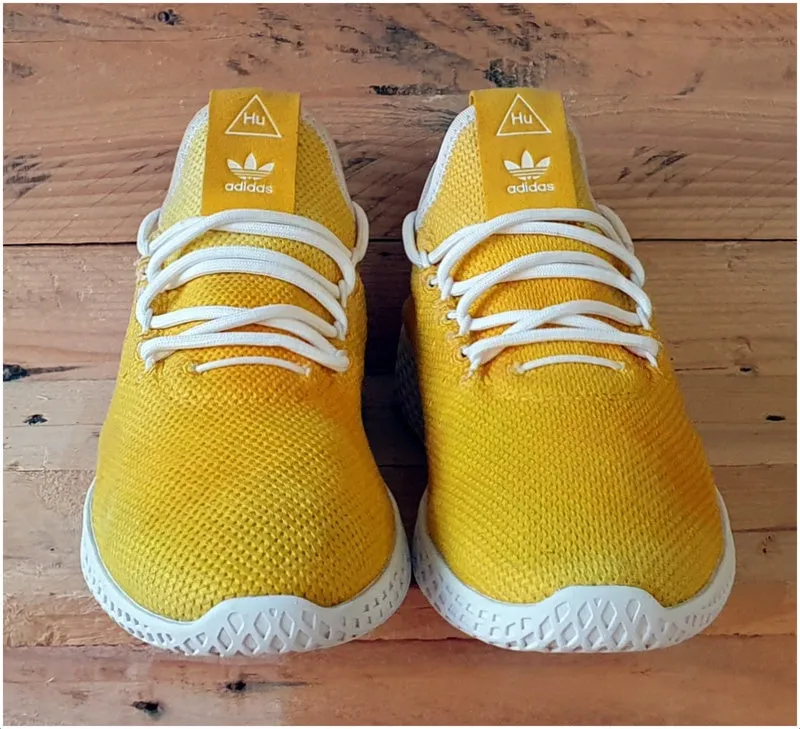 Adidas Tennis HU Pharrell Low Trainers UK4/US4.5/EU36.5 DA9617 Holi Yellow/White