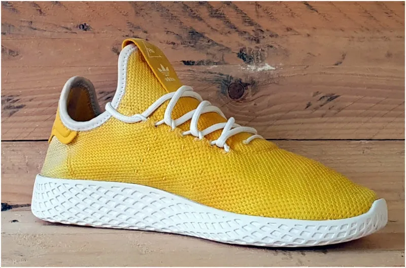 Adidas Tennis HU Pharrell Low Trainers UK4/US4.5/EU36.5 DA9617 Holi Yellow/White