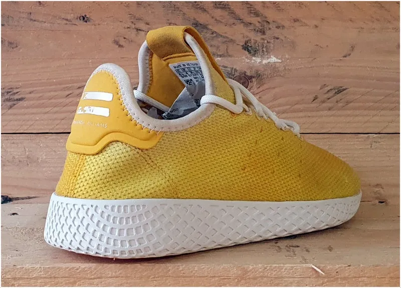 Adidas Tennis HU Pharrell Low Trainers UK4/US4.5/EU36.5 DA9617 Holi Yellow/White