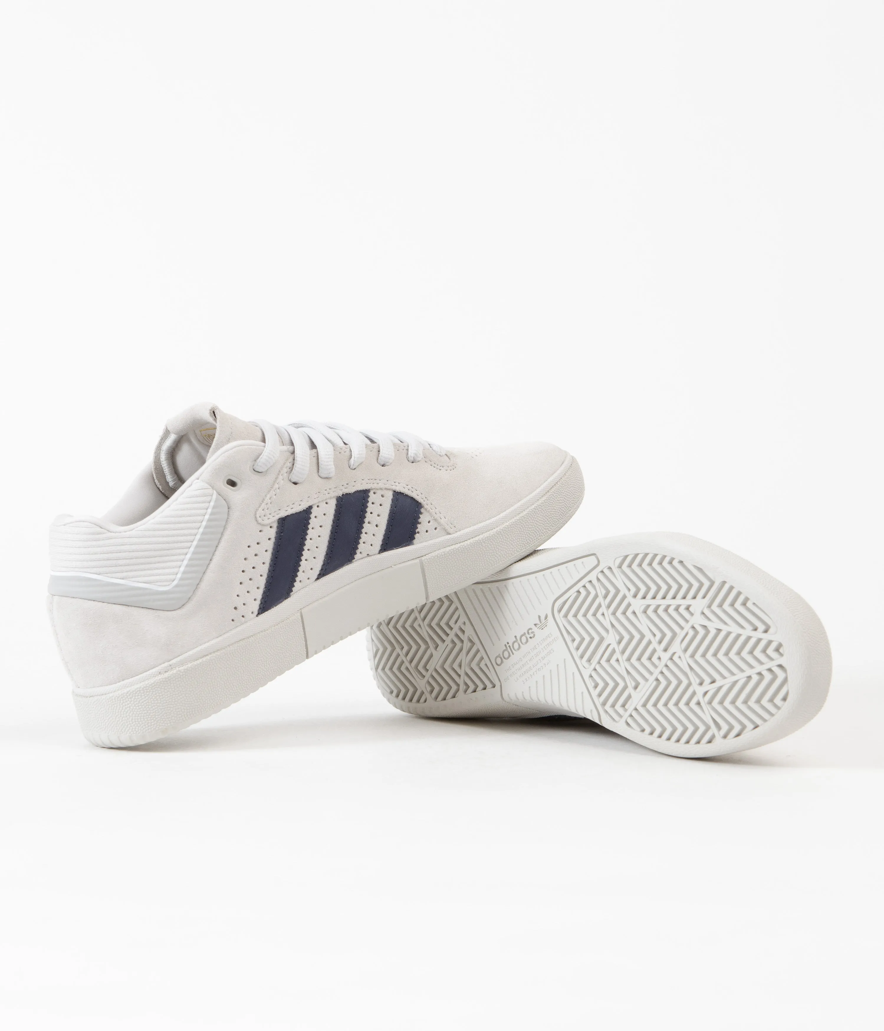 Adidas Tyshawn Shoes - Grey One / Collegiate Navy / FTWR White