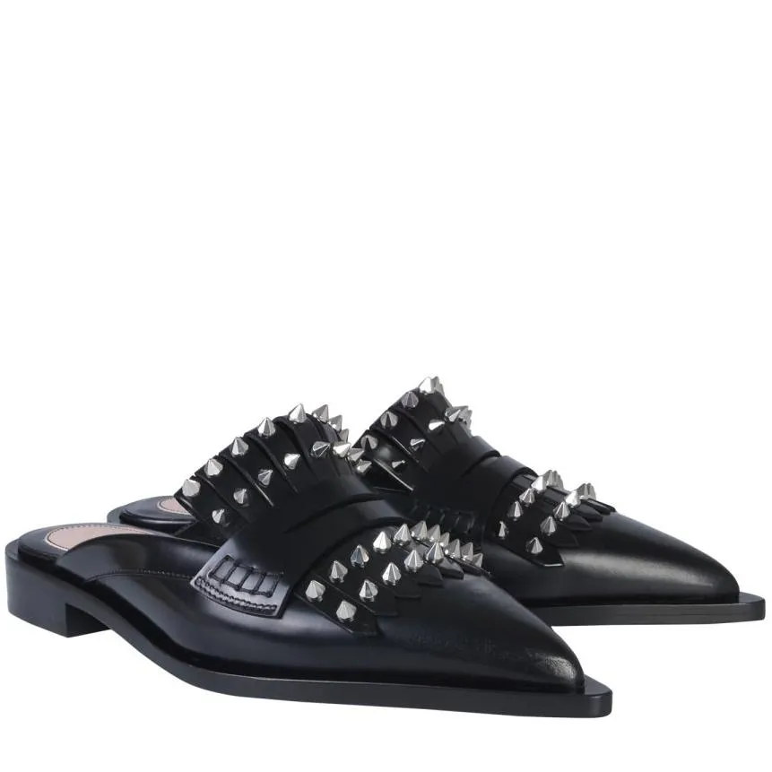 Alexander McQueen Kiltie Studded Mules