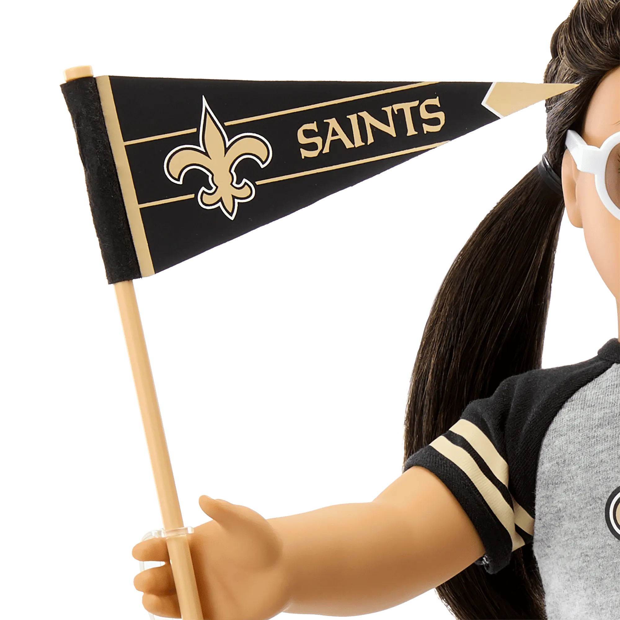 American Girl® x NFL New Orleans Saints Fan Outfit & Accessories for 18-inch Dolls