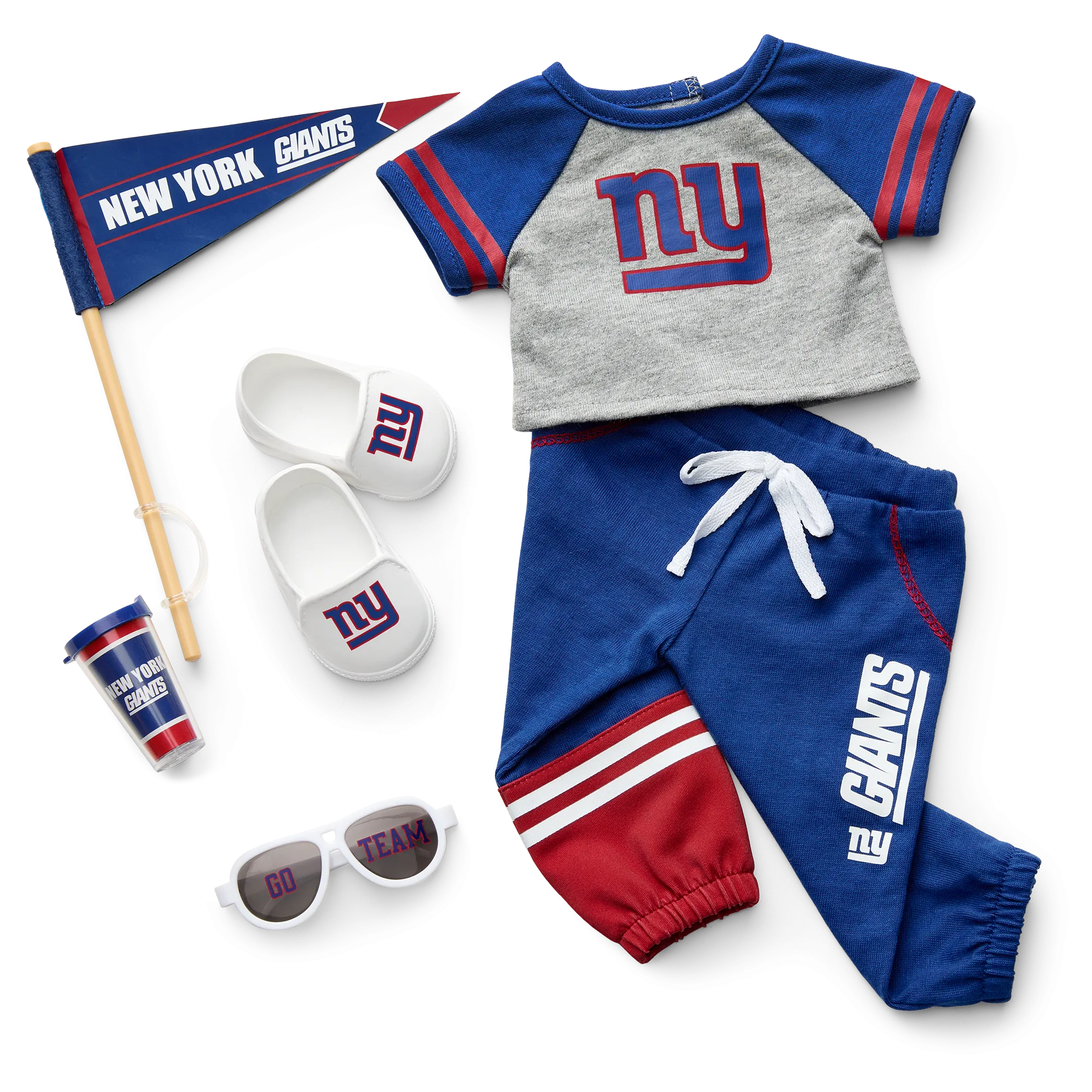 American Girl® x NFL New York Giants Fan Outfit & Accessories for 18-inch Dolls