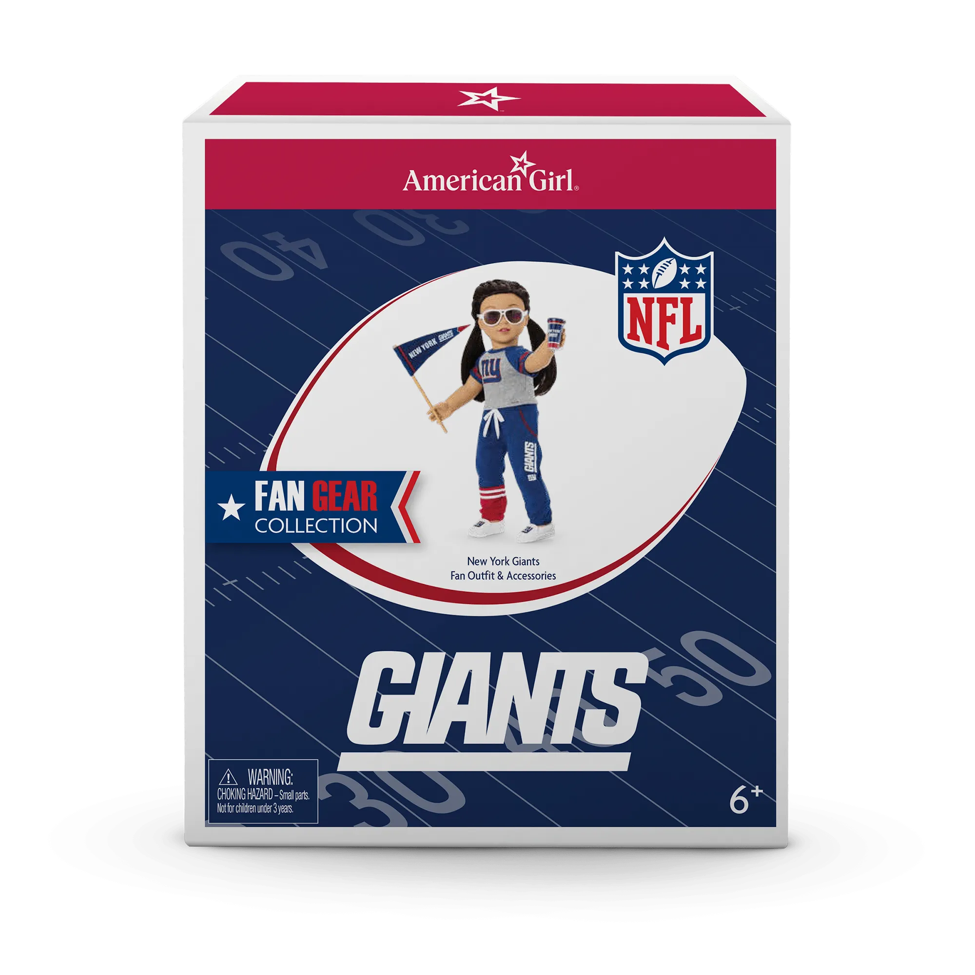 American Girl® x NFL New York Giants Fan Outfit & Accessories for 18-inch Dolls