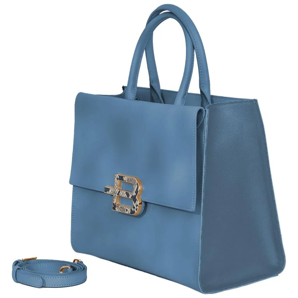 Baldinini Trend Chic Calfskin Handbag with Magnet Detail