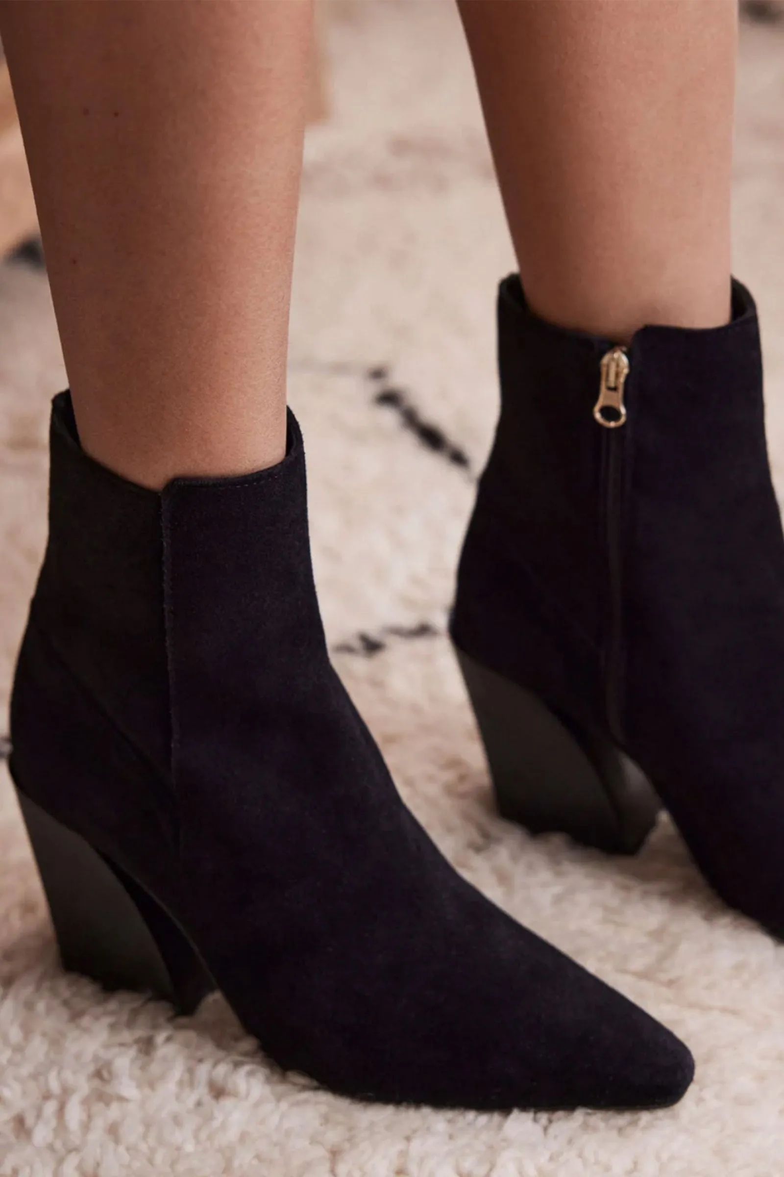 Black Suede Ankle Boots