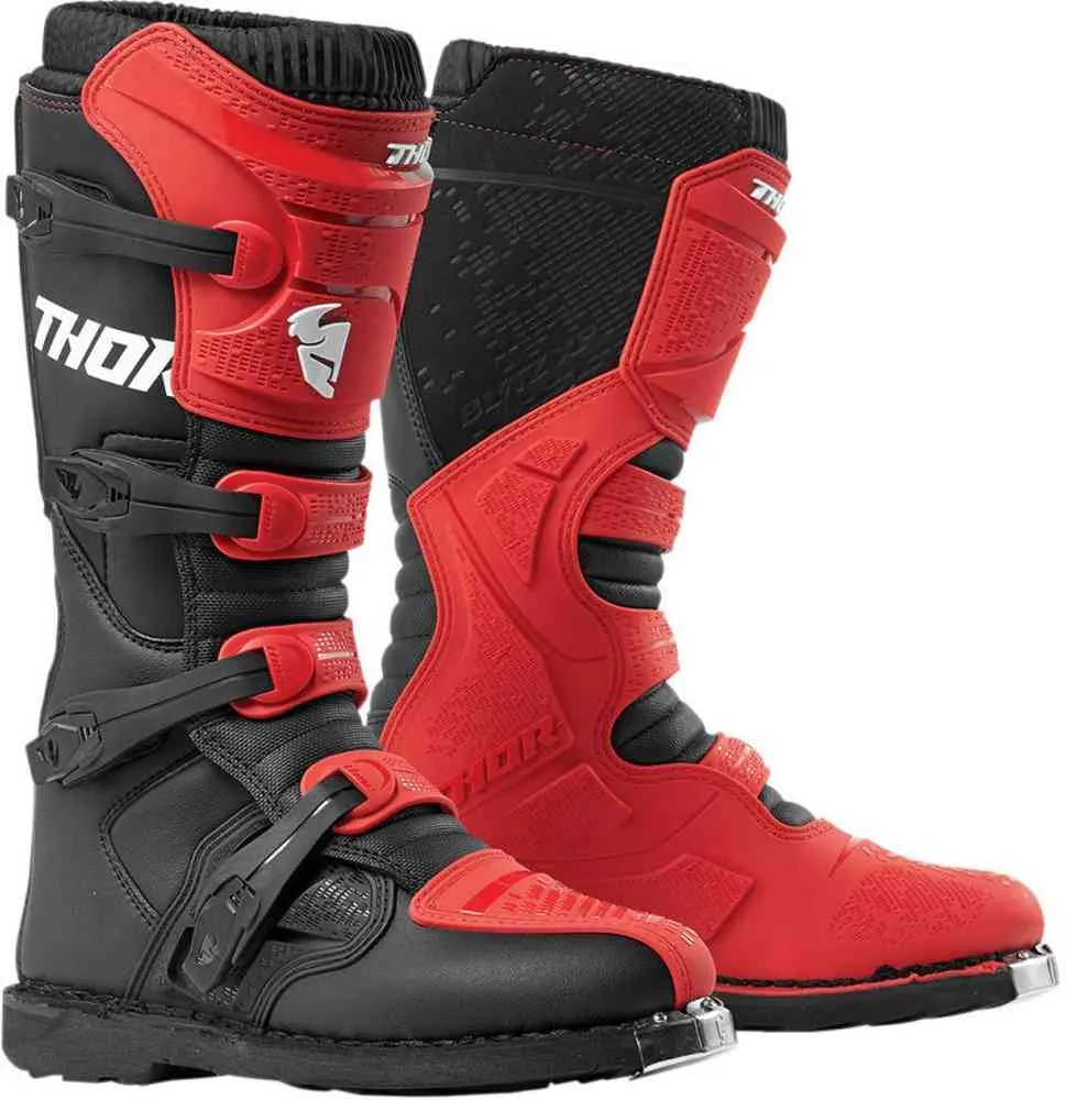 Blitz XP Thor Motocross Boots, Red/Black