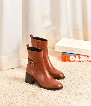 Boots cognac Clémentine