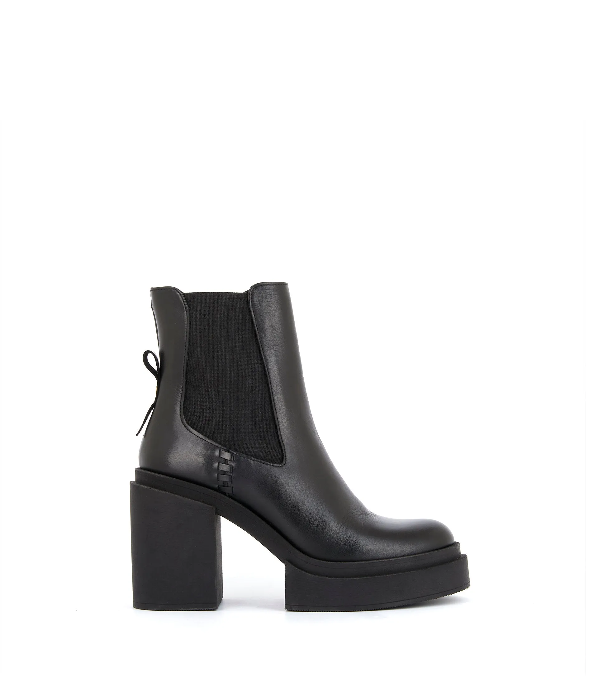 Boots cuir noir Alima