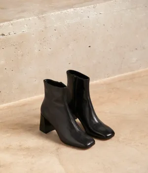 Boots cuir noir Célestine