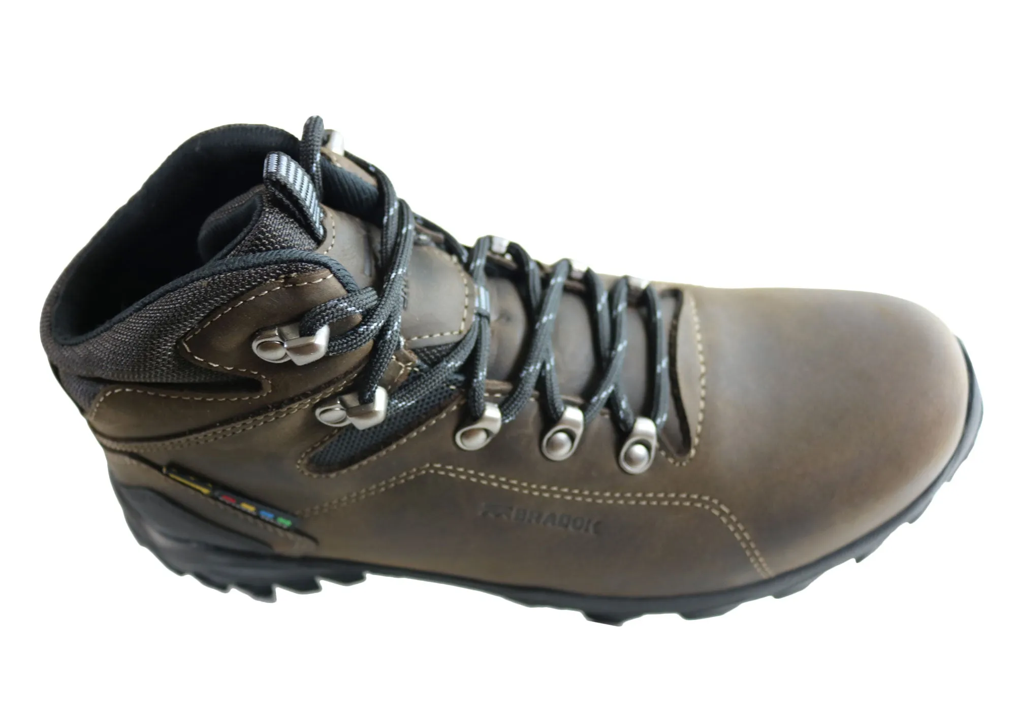 Bradok Raptor Mens Comfortable Leather Hiking Boots Made In Brazil