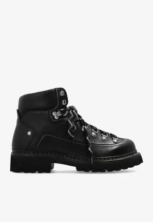 Canadian Leather Hiking Boots - Black