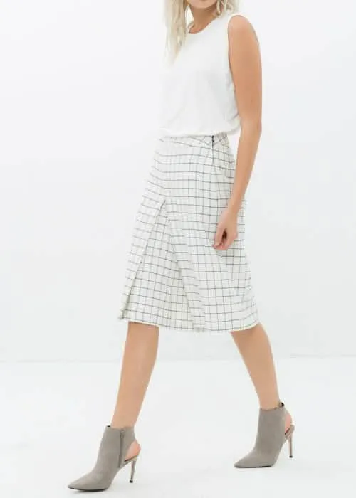 Chic Square Jacquard Wide Leg Trousers for Women