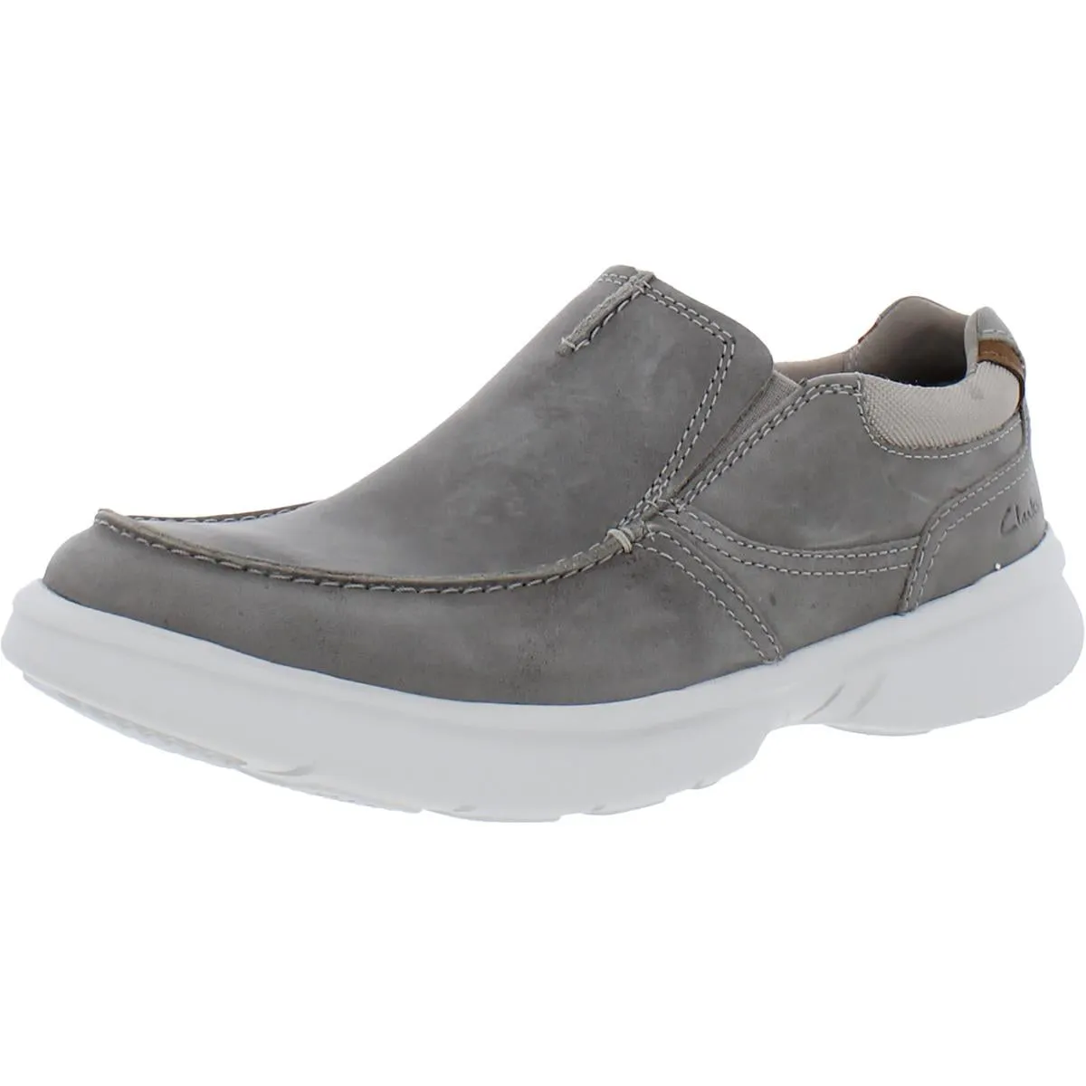 Clarks Mens Bradley Free Leather Lifestyle Slip-On Sneakers