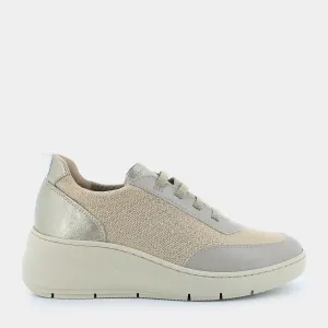 CM-E24D-02PLATINO/BEIGE/BIANCO- SNEAKERS