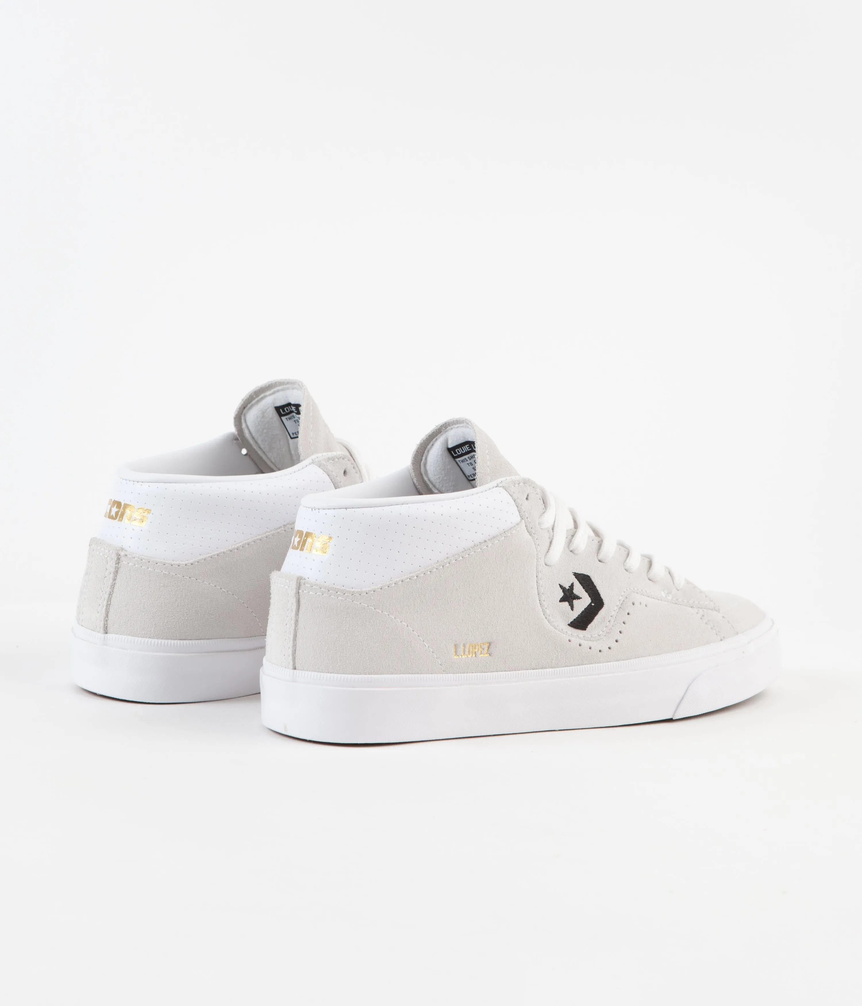 Converse Louie Lopez Pro Mid Shoes - White / Black / White