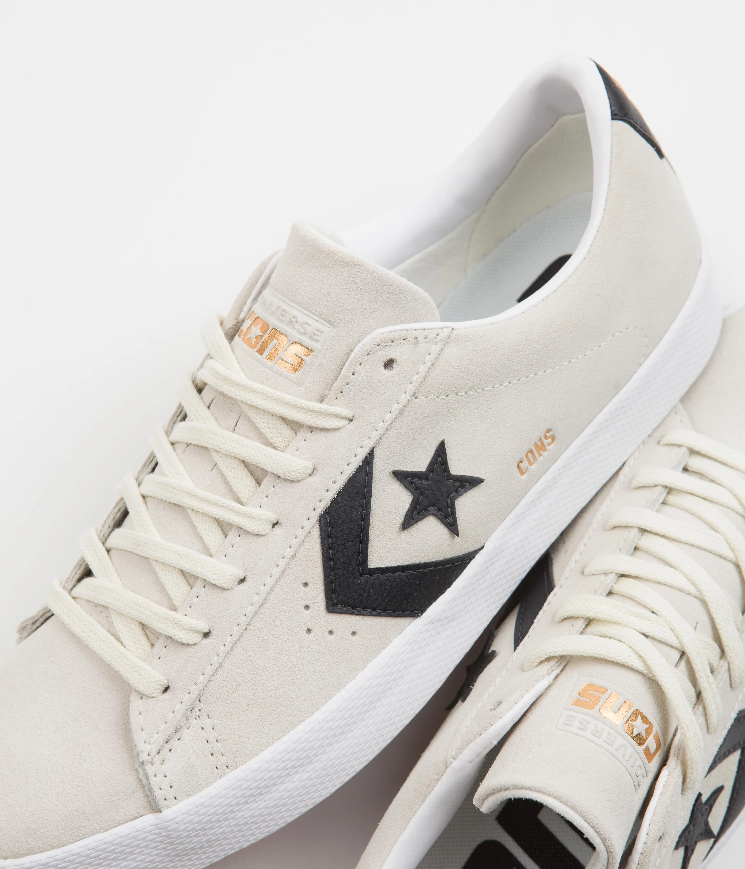 Converse Pro Leather Vulcanized Pro Ox Shoes - Egret / Black / Egret