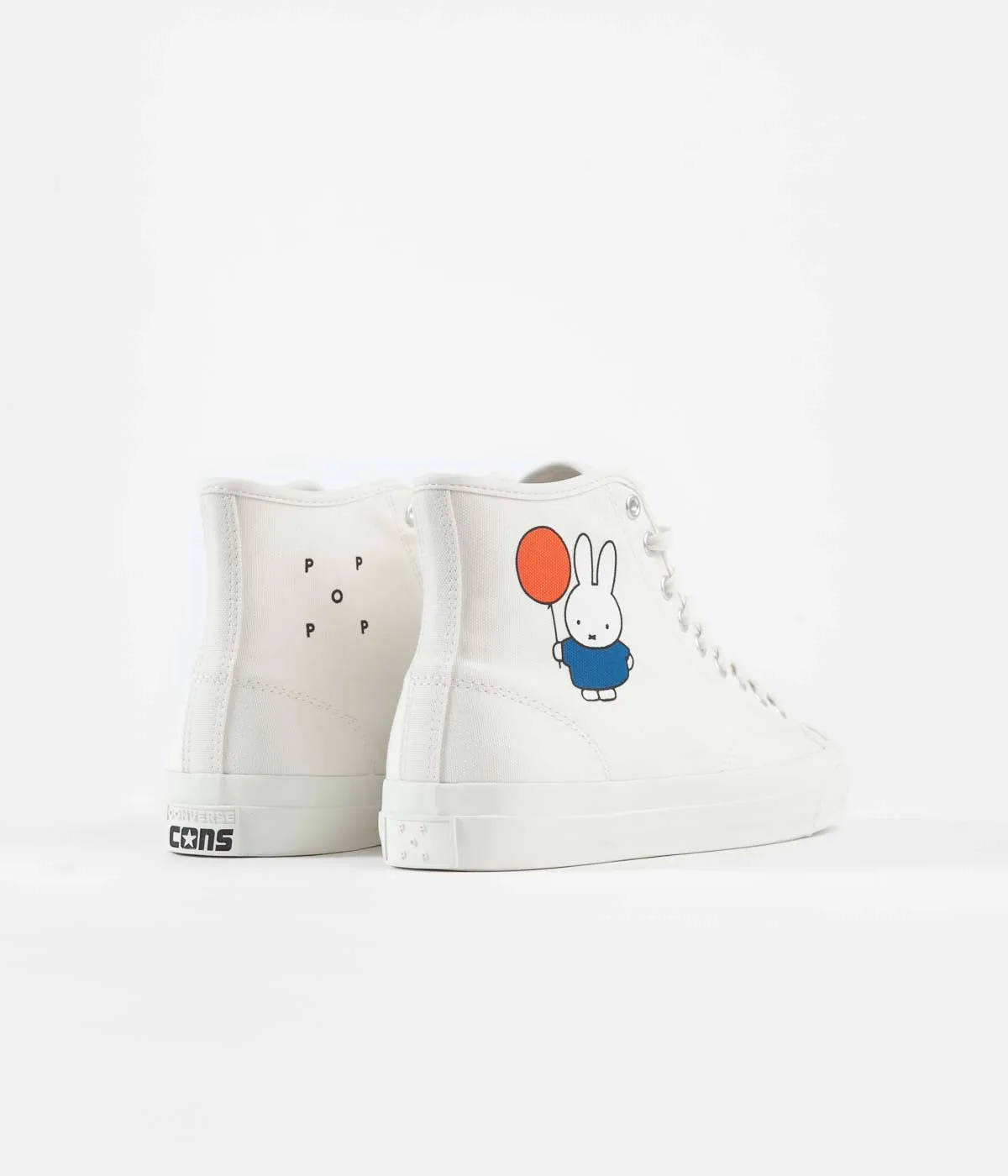 Converse x Pop Trading Company x Miffy JP Pro Hi Shoes - Egret / Black / Egret