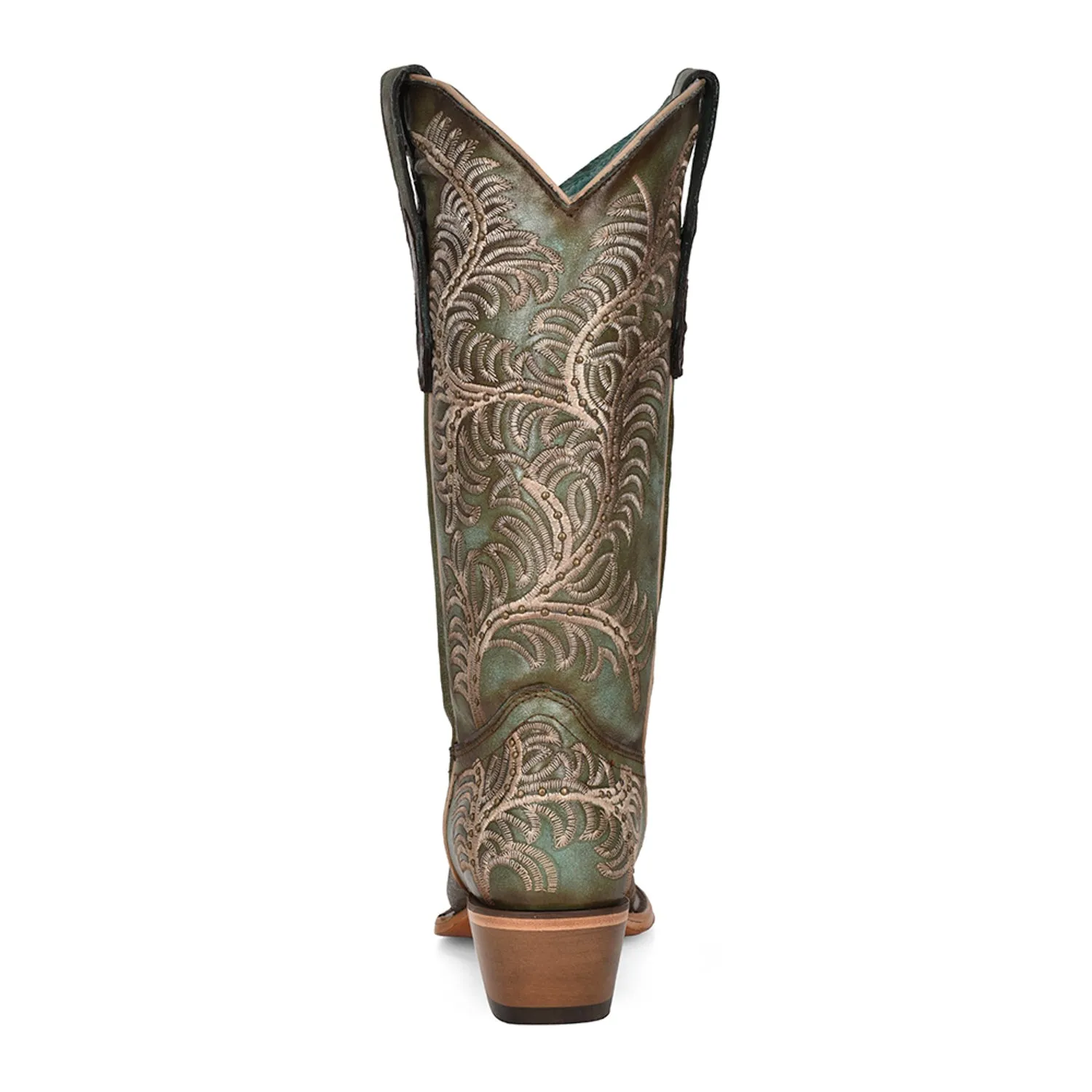 Corral Womens C4009 Turquoise Leather Distressed Cowboy Boots