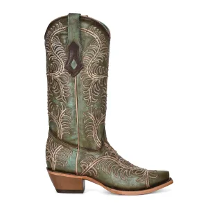 Corral Womens C4009 Turquoise Leather Distressed Cowboy Boots