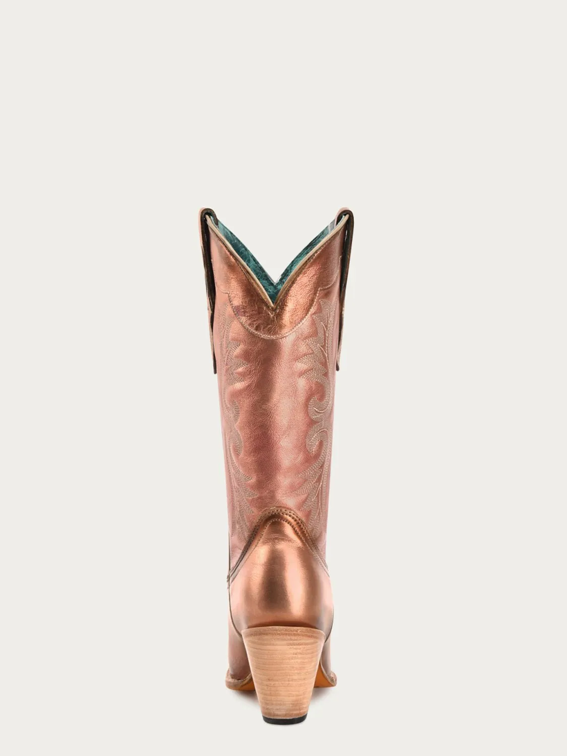 Corral Womens Embroidery Pointed Toe Rose Gold Cowhide 13in Cowboy Boots