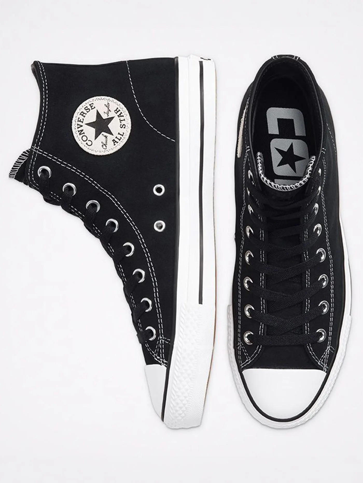 CTAS Pro Suede Hi Black/Black/White Shoes