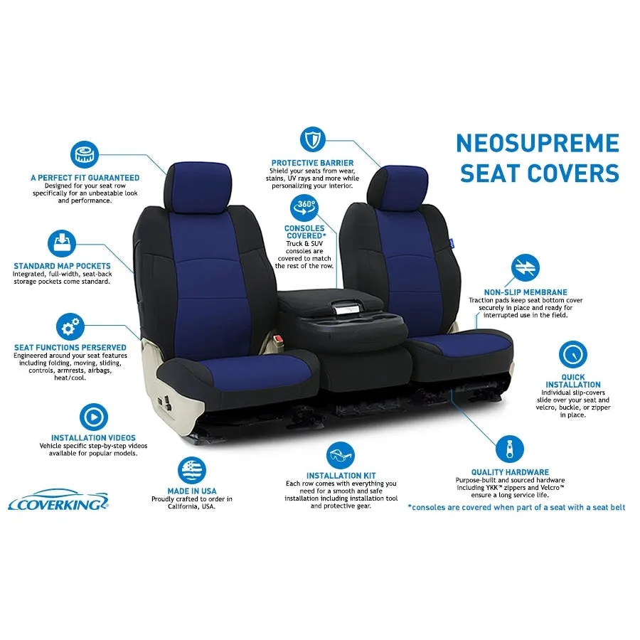 Custom Seat Cover Neosupreme Black With Nine Line Logo