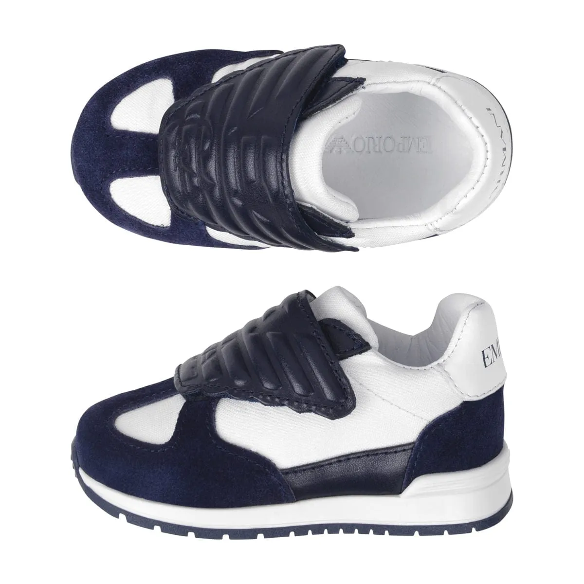 Emporio Armani Boys Trainers & White Logo Trainers