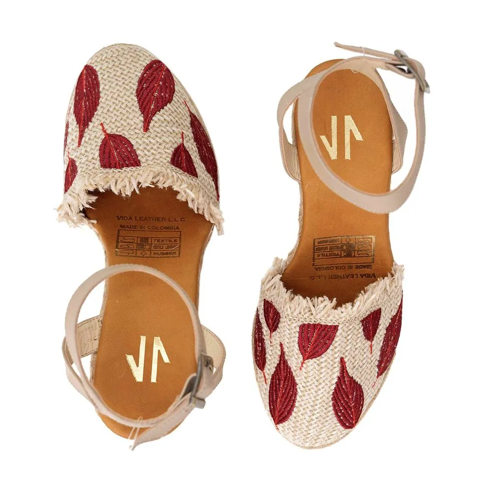 Espadrille Wedges Silvia Cobos  Son Burgundy