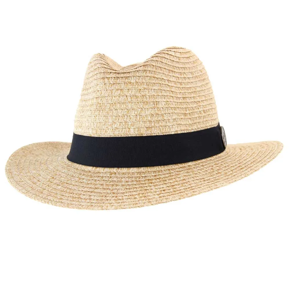 Evoke Flexibraid Phoenix Unisex Fedora - Natural/Black