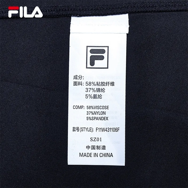 FILA CORE LIFESTYLE MH1 DNA-FRENCH CHIC Women Short Sleeve T-shirt (Navy)