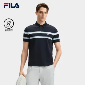 FILA CORE LIFESTYLE MODERN HERITAGE DNA-FRENCH CHIC Men Short Sleeve Polo (Navy / White)