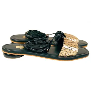 Flat Sandals Silvia Cobos Santos Black