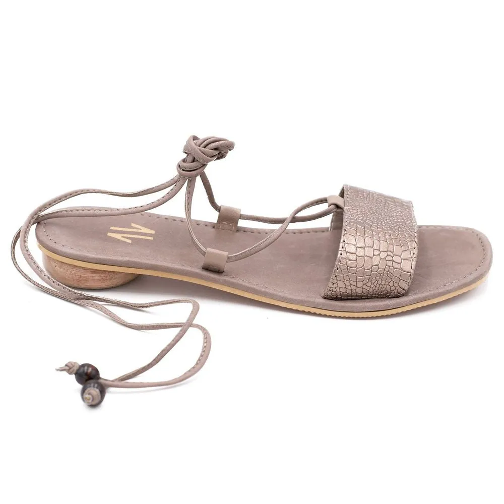 Flat Sandals Silvia Cobos Santos Silver