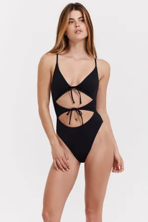 FLIRTT ONE PIECE CUT OUT WITH FRONT TIES