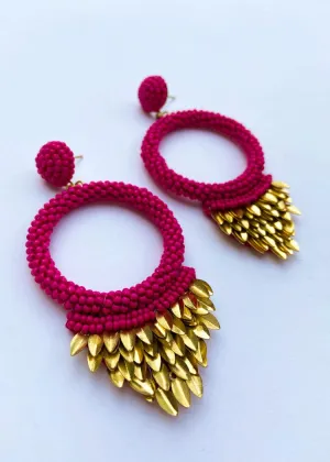 Franka Earrings - Fuchshia