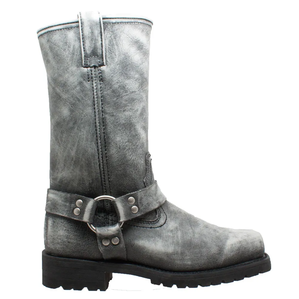 Harness Boot - Men's 13" Harness Zipper Stonewashed Boot 1442SBKM