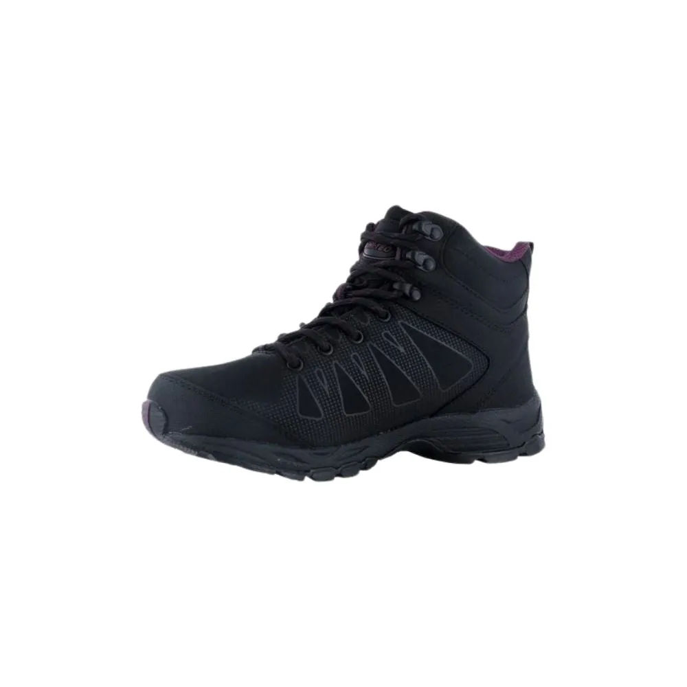 Hi-Tec | Womens Hiking Boots | Raven MID | Black/Grape Wine