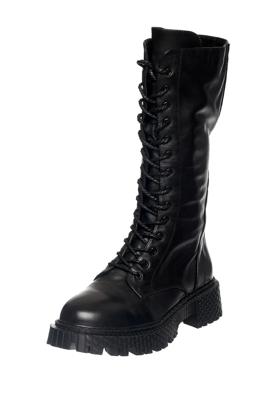 High-Laced Combat Boots