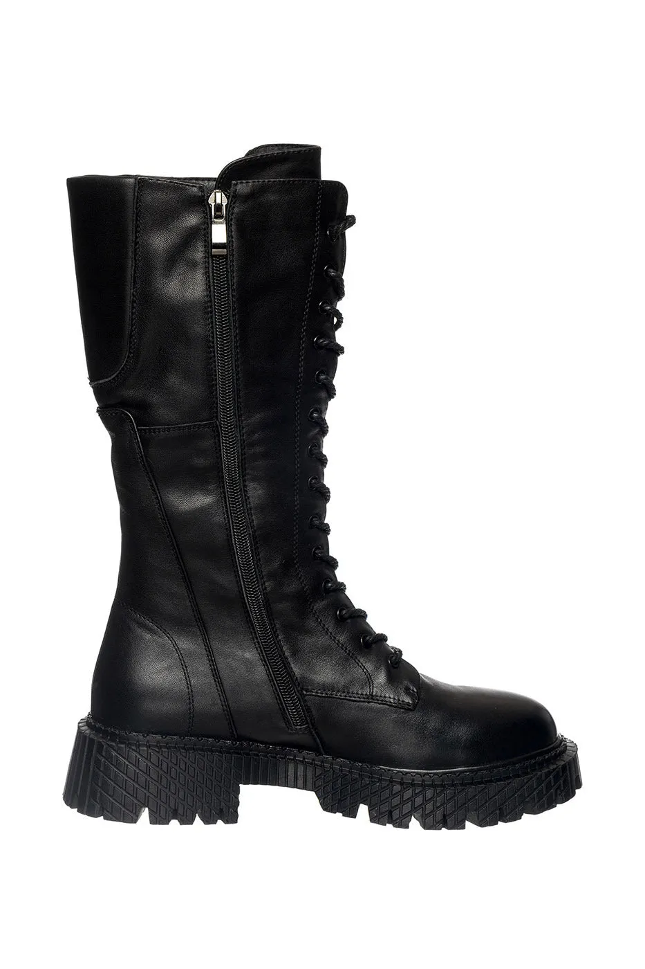 High-Laced Combat Boots