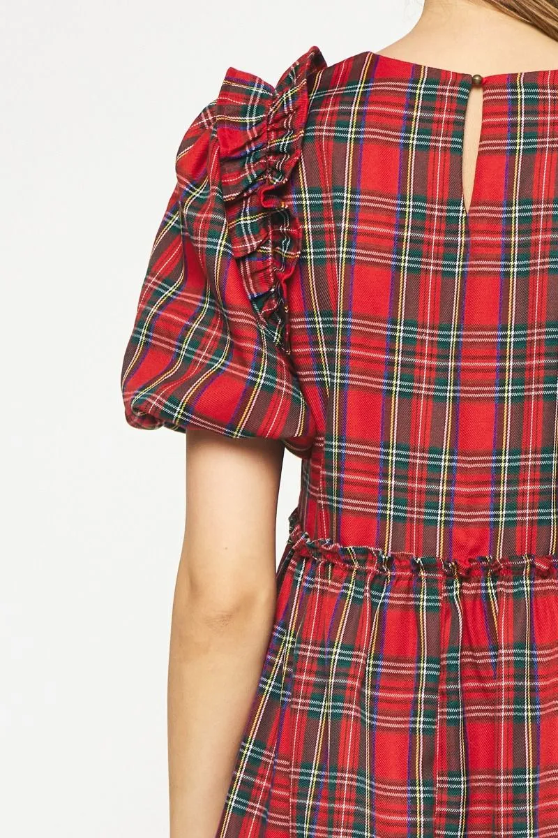 Holidazzle Red Plaid Christmas Dress