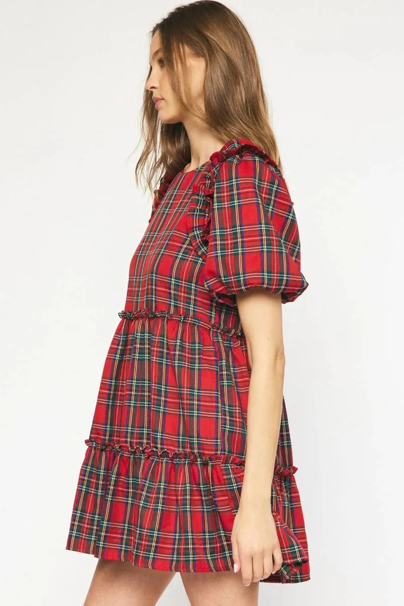 Holidazzle Red Plaid Christmas Dress